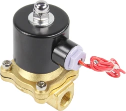 Клапан электромагнитный VS100-NT-NC-220VAC 3/8″ Ду10 Ру10, соленоидный двухходовой, корпус - латунь, уплотнение - NBR, резьбовой, нормально-закрытый, прямого действия, катушка - 220В