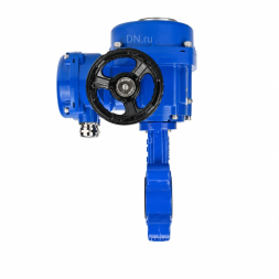Затвор дисковый поворотный WBV1616N-2W-Fb-H Ду100 Ру16 LUG межфланцевый, корпус - чугун QT450, диск - чугун QT450, уплотнение - NBR, с электроприводом QT-N-010M-O2-220VAC-У1 с моментной муфтой и штурвалом