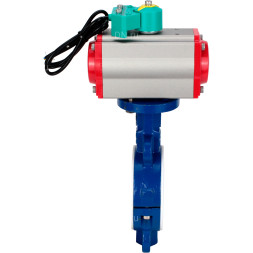 Затвор дисковый поворотный WBV3434Pf-2W-Fb-R Ду200 Ру16 корпус - углеродистая сталь WCB, диск - углеродистая сталь WCB, футерованный PTFE, уплотнение - PTFE, с пневмоприводом PA-DA-105 и магнитным переключателем ALS200D