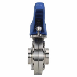 Затвор дисковый поворотный WBV3131E-2W-W-H Ду20 Ру10 под приварку, пищевая нержавеющая сталь 304, уплотнение – EPDM, с рукояткой