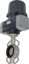 Затвор дисковый поворотный WBV3131V-2W-Fb-H Ду150 Ру16 межфланцевый, корпус - нержавеющая сталь 304, диск - нержавеющая сталь 304, уплотнение - VITON, с электроприводом четвертьоборотным QTSA-N-020EM-O0-220VAC с пружинным возвратом