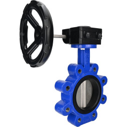Затвор дисковый поворотный WBV1631N-2W-Fb-H Ду125 Ру16 LUG межфланцевый, корпус - чугун QT450, диск - нержавеющая сталь AISI 304, уплотнение - NBR, с редуктором HAM RQN1-180Z-T40