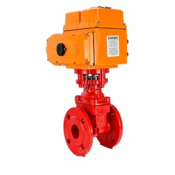 Задвижка клиновая 30ч939р GVWN1414E-2W-F Ду65 Ру10/16, фланцевая, корпус - чугун GGG50, уплотнение - EPDM, c ISO-фланцем и невыдвижным штоком, цвет - красный, с электроприводом многооборотным MT-N-005EM-O1-220VAC-У1 220В