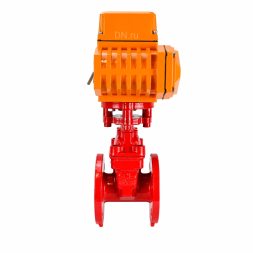 Задвижка клиновая 30ч939р GVWN1414E-2W-F Ду65 Ру10/16, фланцевая, корпус - чугун GGG50, уплотнение - EPDM, c ISO-фланцем и невыдвижным штоком, цвет - красный, с электроприводом многооборотным MT-N-005EM-O1-220VAC-У1 220В