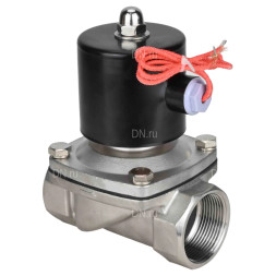 Клапан электромагнитный VS131-NT-NC-24VAC 1/2″ Ду15 Ру10 прямого действия двухходовой, корпус - сталь нержавеющая 304, присоединение - внутренняя резьба, уплотнение - NBR, нормально-закрытый, катушка - 24 В AC