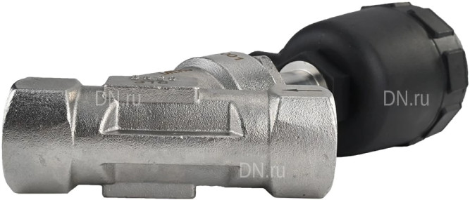 Клапан отсечной пневматический VSP3241P-T-1PNC Ду20 Ру25, корпус - нержавеющая сталь SS316, резьбовой, Y-образный, корпус привода - пластик в Уфе