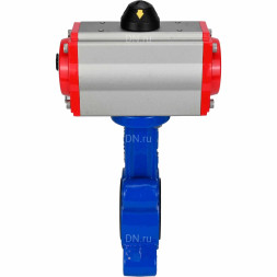 Затвор дисковый поворотный WBV1631N-2W-Fb-H Ду65 Ру16 LUG корпус - чугун QT450, диск - нержавеющая сталь 304, уплотнение - NBR, с пневмоприводом PA-SA-105 и пневмораспределителем 4M310-08 DC24V