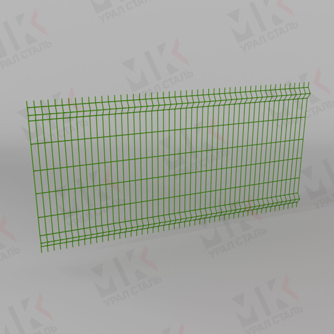 3Д забор зеленый (RAL 6005) 2500х3000х3.5 Light в Уфе