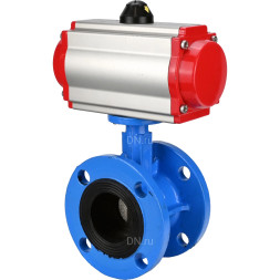 Затвор дисковый поворотный WBV1313E-2W-F-H Ду125 Ру16 фланцевый, корпус - чугун GGG40, диск - чугун GGG40, уплотнение - EPDM, с пневмоприводом PA-DA-130 и пневмораспределителем 4M310-08 DC24V