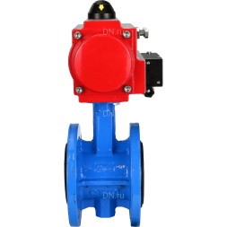 Затвор дисковый поворотный WBV1313E-2W-F-H Ду125 Ру16 фланцевый, корпус - чугун GGG40, диск - чугун GGG40, уплотнение - EPDM, с пневмоприводом PA-DA-130 и пневмораспределителем 4M310-08 DC24V