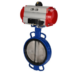 Затвор дисковый поворотный WBV1413E-2W-Fb-H Ду200 Ру16, корпус - чугун GGG50, диск - чугун GGG40, уплотнение - EPDM, с пневмоприводом PA-SA-160 и пневмораспределителем 4M310-08 AC220V