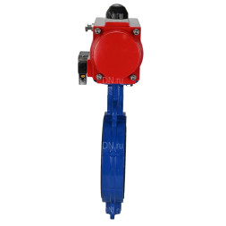 Затвор дисковый поворотный WBV1413E-2W-Fb-H Ду200 Ру16, корпус - чугун GGG50, диск - чугун GGG40, уплотнение - EPDM, с пневмоприводом PA-SA-160 и пневмораспределителем 4M310-08 AC220V