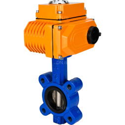 Затвор дисковый поворотный WBV1616E-2W-Fb-H Ду150 Ру16 LUG корпус - чугун QT450, диск - чугун QT450, уплотнение - EPDM, межфланцевый, с электроприводом QT-N-020EM-O1-380VAC-У1 380В