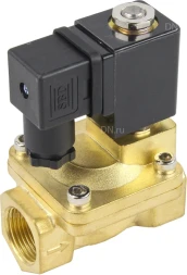 Клапан электромагнитный VS400-NT-NC-24VAC 1″ Ду25 Ру16 пилотного действия двухходовой, корпус - латунь, присоединение - внутренняя резьба, уплотнение - NBR, нормально-закрытый, катушка - 24В AC