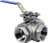 Кран шаровой BV3232P(4pc)-SP-3WT-T-ISO-H Ду20 Ру63, 3-ходовой T-тип стандартнопроходной, внутренняя резьба, уплотнение - PTFE, материал корпуса - нержавеющая сталь SS316 с ISO фланцем и рукояткой в Уфе
