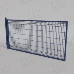 Ворота для 3D забора синие (RAL 5005) 3000х3000 мм распашные