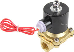 Клапан электромагнитный VS100-VT-NC-220VAC 1/2″ Ду15 Ру10, соленоидный двухходовой, корпус - латунь, уплотнение - Viton, резьбовой, нормально-закрытый, прямого действия, катушка - 220В