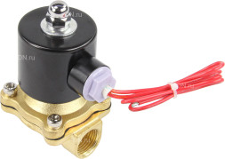 Клапан электромагнитный VS100-VT-NC-220VAC 1/2″ Ду15 Ру10, соленоидный двухходовой, корпус - латунь, уплотнение - Viton, резьбовой, нормально-закрытый, прямого действия, катушка - 220В