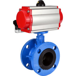 Затвор дисковый поворотный WBV1313E-2W-F-H Ду65 Ру16 фланцевый, корпус - чугун GGG40, диск - чугун GGG40, уплотнение - EPDM, с пневмоприводом PA-DA-105 и пневмораспределителем 4M310-08 DC24V