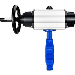 Затвор дисковый поворотный WBV1616E-2W-Fb-H Ду125 Ру16 LUG корпус - чугун QT450, диск - чугун QT450, уплотнение - EPDM, с пневмоприводом PA-DA-105-1