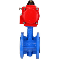 Затвор дисковый поворотный WBV1313E-2W-F-H Ду200 Ру16 фланцевый, корпус - чугун GGG40, диск - чугун GGG40, уплотнение - EPDM, с пневмоприводом PA-DA-140 двойного действия