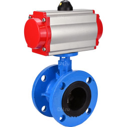 Затвор дисковый поворотный WBV1313E-2W-F-H Ду50 Ру16 фланцевый, корпус - чугун GGG40, диск - чугун GGG40, уплотнение - EPDM, с пневмоприводом PA-DA-105 двойного действия