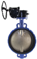 Затвор дисковый поворотный WBV1432E-2W-Fb-ISO-R Ду600 Ру16, корпус - чугун GGG50, диск - нержавеющая сталь 316L, уплотнение - EPDM, с редуктором, шток 36х36, F16, крутящий момент - 4835Нм
