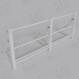 Кровельное ограждение H=1200 мм L=1860 мм RAL 7035
