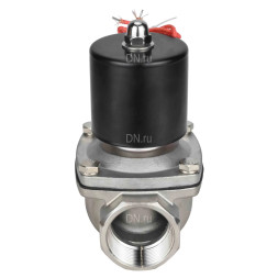 Клапан электромагнитный VS131-VT-NC-24VAC 2″ Ду50 Ру10 прямого действия двухходовой, корпус - сталь нержавеющая 304, присоединение - внутренняя резьба, уплотнение - VITON, нормально-закрытый, катушка - 24 В AC