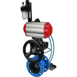 Затвор дисковый поворотный WBV1313E-2W-F-H Ду50 Ру16 фланцевый, корпус - чугун GGG40, диск - чугун GGG40, EPDM, с пневмоприводом PA-DA-105, пневмораспределителем 4V320-10 AC220V, ручным дублером MON1-250-T26-ISO и БПВ AFC2000