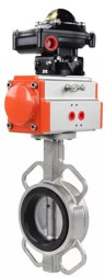 Затвор дисковый поворотный WBV3432N-2W-Fb-H Ду65 Ру16, корпус - углеродистая сталь WCB, диск - нержавеющая сталь 316L, уплотнение - NBR, с пневмоприводом PA-SA-105 с возвратными пружинами, с БКВ APL-510N EX