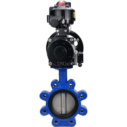 Затвор дисковый поворотный WBV1631E-2W-Fb-H Ду150 Ру16 LUG корпус - чугун QT450, диск - нержавеющая сталь 304, уплотнение - EPDM, с пневмоприводом PA-DA-105-1, пневмораспределителем 4M310-08 DC24V, БКВ APL-510N EX и БПВ AFC2000