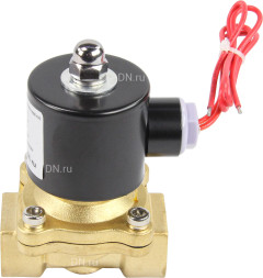 Клапан электромагнитный VS100-ET-NC-24VDC 3/4″ Ду20 Ру10, соленоидный двухходовой, корпус - латунь, уплотнение - EPDM, резьбовой, нормально-закрытый, прямого действия, катушка - 24В