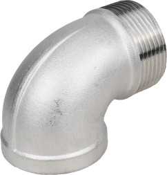 Отвод (уголок) ВР-НР-316 1 1/4″ Ду32 Ру16 угол 90°, корпус - нержавеющая сталь 316, присоединение - внутренняя / наружная резьба