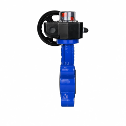 Затвор дисковый поворотный WBV1616N-2W-Fb-H Ду50 Ру16 LUG межфланцевый, корпус - чугун QT450, диск - чугун QT450, уплотнение - NBR, с редуктором HGB RQN1-180Z