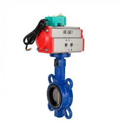 Затвор дисковый поворотный WBV1132N-2W-Fb-H Ду50 Ру16 корпус - чугун GG25, диск - нержавеющая сталь 316L, уплотнение - NBR, с пневмоприводом PA-SA-083 и магнитным переключателем ALS200D