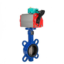 Затвор дисковый поворотный WBV1132N-2W-Fb-H Ду50 Ру16 корпус - чугун GG25, диск - нержавеющая сталь 316L, уплотнение - NBR, с пневмоприводом PA-SA-083 и магнитным переключателем ALS200D