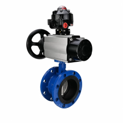 Затвор дисковый поворотный WBV1331E-2W-F-H Ду50 Ру16 фланцевый, корпус - чугун GGG40, диск - нержавеющая сталь 304, уплотнение - EPDM, с пневмоприводом PA-DA-105-1 и БКВ APL-510N EX