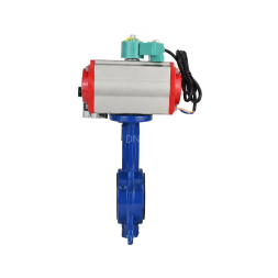 Затвор дисковый поворотный WBV1132N-2W-Fb-H Ду50 Ру16 корпус - чугун GG25, диск - нержавеющая сталь 316L, уплотнение - NBR, с пневмоприводом PA-SA-083, пневмораспределителем 4M310-08 AC220V и магнитным переключателем ALS200D