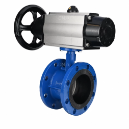 Затвор дисковый поворотный WBV1331E-2W-F-H Ду50 Ру16 фланцевый, корпус - чугун GGG40, диск - нержавеющая сталь 304, уплотнение - EPDM, с пневмоприводом PA-DA-105-1 и пневмораспределителем 4M310-08 AC220V