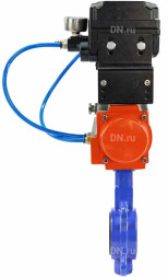 Затвор дисковый поворотный WBV1432N-2W-Fb-H Ду150 Ру16, корпус - чугун GGG50, диск - нержавеющая сталь 316L, уплотнение - NBR, с пневмоприводом PA-DA-105 двойного действия и электропневматическим позиционером YT-1000RSN без обратной связи