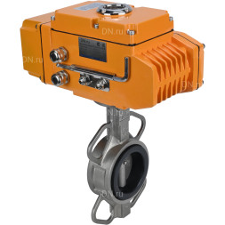 Затвор дисковый поворотный WBV3232N-2W-Fb-H Ду250 Ру16, корпус - нержавеющая сталь 316L, диск - нержавеющая сталь 316L, уплотнение - NBR, с электроприводом QT-N-040EM-B1-220VAC-У1 (0-10В) HARK