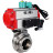 Затвор дисковый поворотный кламповый WBV3131S-2W-C-H Ду25 Ру10 корпус - пищевая нержавеющая сталь 304, уплотнение - Silicon, с пневмоприводом PA-DA-052, пневмораспределителем 4M310-08 DC24V и магнитным переключателем ALS200D в Уфе