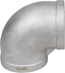 Отвод (уголок) ВР-ВР-304 3/4″ Ду20 Ру16 угол 90°, корпус - нержавеющая сталь 304, присоединение - внутренняя / внутренняя резьба