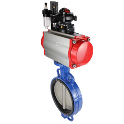 Затвор дисковый поворотный WBV1432E-2W-Fb-H Ду300 Ру16, корпус - чугун GGG50, диск - нержавеющая сталь 316L, уплотнение - EPDM, с пневмоприводом PA-SA-210, пневмораспределителем 4M310-08 DC24V, БКВ APL-210N, БПВ AFC2000