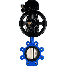 Затвор дисковый поворотный WBV1616E-2W-Fb-H Ду125 Ру16 LUG корпус - чугун QT450, диск - чугун QT450, уплотнение - EPDM, с пневмоприводом PA-DA-105-1 и позиционером YT-1000RSN с обратной связью
