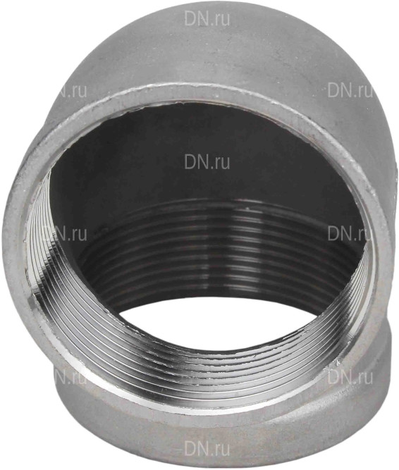 Отвод (уголок) ВР-ВР-304 1″ Ду25 Ру16 угол 90°, корпус - нержавеющая сталь 304, присоединение - внутренняя / внутренняя резьба в Уфе